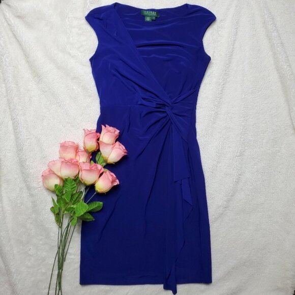 Lauren by Ralph Lauren Dark Blue Dress 4P SMALL - Picture 1 of 4